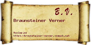 Braunsteiner Verner névjegykártya